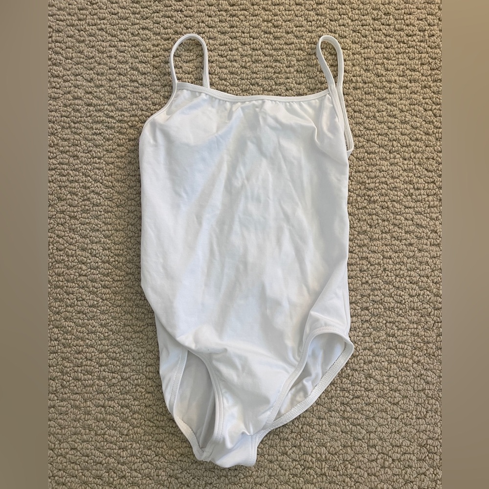 White MotionWear leotard size small adult